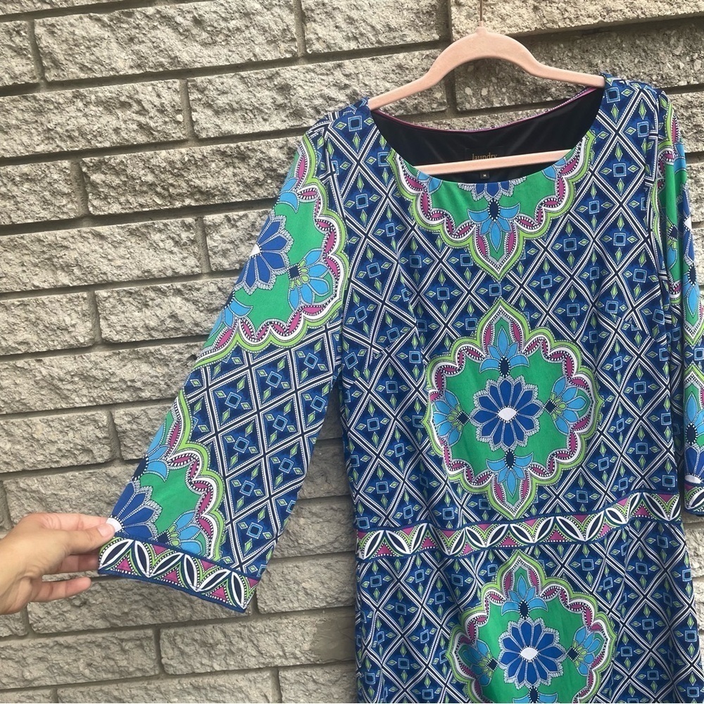 Laundry by Shelli Segal Bright Geometric Printed Shift Dress Size Medium - Picture 3 of 6